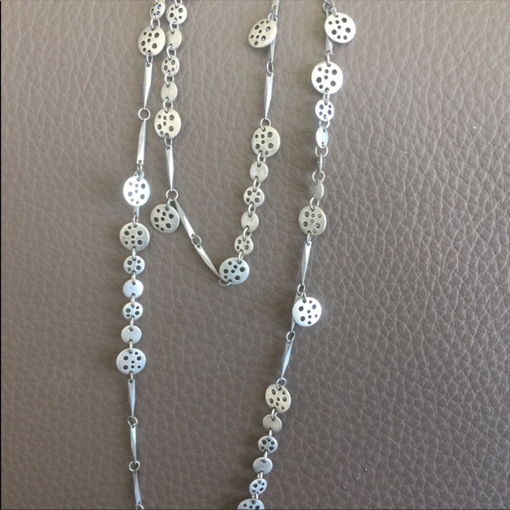 Unique Silver Necklace 44”! - image 1